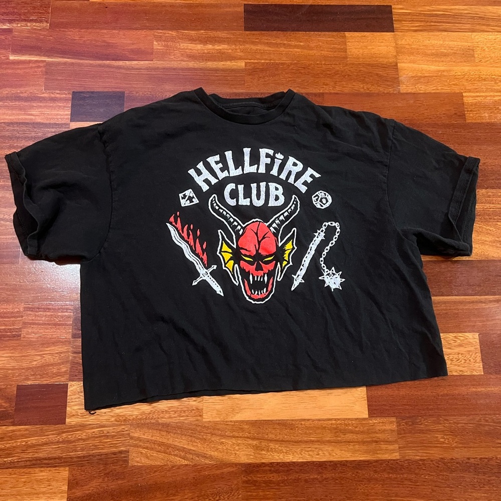 Stranger Things Hellfire Club Crop Tee